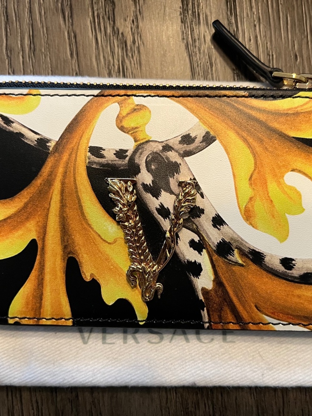 Versace Card Holder Keychain Greca EXCELLENT!!